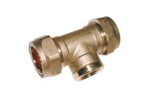 1/2\" BSPP Female x 15mm OD Tee