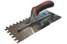 Notched Trowel Serrated 10mm Stainless Steel Soft Grip Handle 13 x 4.1/2in