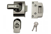 Yale Locks BS2 Nightlatch British Standard Lock 40mm Backset Chrome Finish Visi