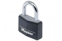 Master Lock Aluminium Black Vinyl Cover 40mm Padlock 4-Pin