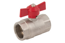 3/4\"BSPF Brass Ball Valve Red T Hdle