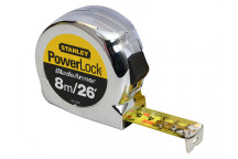 Stanley Tools PowerLock BladeArmor Pocket Tape 8m/26ft (Width 25mm)