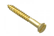 ForgeFix Wood Screw Slotted CSK Brass 1in x 4 Forge Pack 35