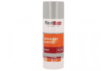 PlastiKote Trade Quick Dry Acrylic Spray Paint Gloss Grey 400ml