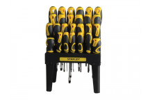 Stanley Tools 062142 Screwdriver Set, In Rack 26 Piece SL/PH/PZ/TX