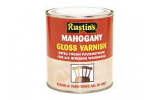 Rustins Polyurethane Varnish & Stain Gloss Mahogany 500ml