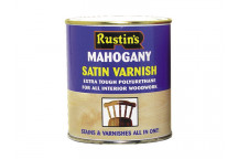 Rustins Polyurethane Varnish & Stain Satin Mahogany 500ml