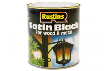 Rustins Satin Black Paint Quick Drying 250ml