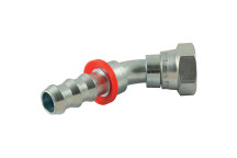 7/16\" JIC Female x Hose Tail 45? Elbow