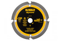 DEWALT Extreme PCD Fibre Cement Saw Blade 160 x 20mm x 4T