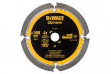 DEWALT Extreme PCD Fibre Cement Saw Blade 160 x 20mm x 4T