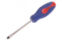 Faithfull Soft Grip Screwdriver Flared Slotted Tip 4.0 x 75mm