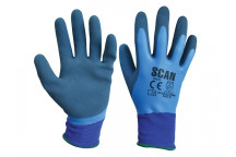 Scan Waterproof Latex Gloves - M (Size 8)
