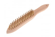 Faithfull 680/B4 Brass Wire Scratch Brush - 4 Row