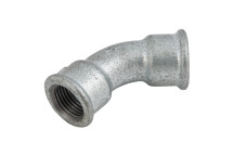 1\" BSP FEMALE 45? EQUAL BEND GALVANISED