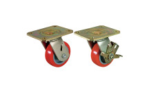 150MM SWL BRAKE CASTOR PLATE FTG POLY