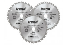 Trend CraftPro Cordless Saw Blade 165 x 20mm x 24T/40T (Pack 3)