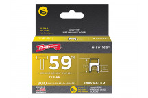 Arrow T59 Insulated Staples Clear 6 x 6mm Box 300