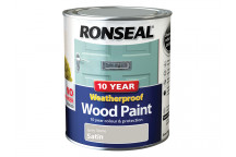 Ronseal 10 Year Weatherproof Wood Paint Grey Stone Satin 750ml