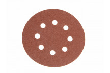 Faithfull Hook & Loop Sanding Disc DID3 Holed 125mm x 120G (Pack 25)