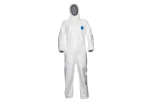 Large White Tyvek 500 Xpert Disposable Coverall C/W Hood Dupont
