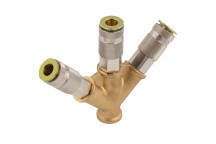 3/8\" BSPP Female Triple Outlet Connector
