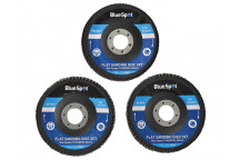 BlueSpot Tools Sanding Flap Disc Set 3 Piece 115mm (4.1/2in)