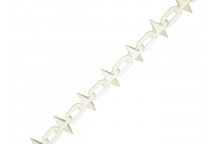 Faithfull Plastic Chain 6mm x 12.5m White Spiked