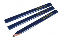 Faithfull Carpenter\'s Pencils - Blue / Soft (Pack 3)