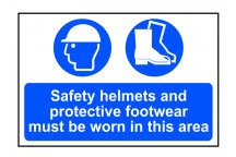 Scan Safety Helmets + Footwear To Be Worn PVC 600 x 400mm