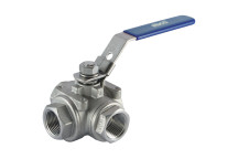 1/2\" BSPP 316 SS Ball Valve 3 Way Lockable Handle