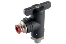 1/2\" BSPP Plastic Ball Valve 90? Elbow Union