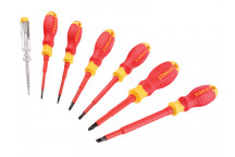 Stanley Tools FatMax VDE Screwdriver Set, 7 Piece SL/PZ/Tester