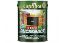 Cuprinol Ducksback 5 Year Waterproof for Sheds & Fences Black 5 litre