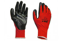 Scan Palm Dipped Black Nitrile Gloves - L (Size 9)