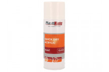 PlastiKote Trade Quick Dry Acrylic Spray Paint Gloss White 400ml