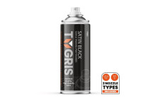 TYGRIS Satin Black Acrylic Paint (RAL9005) 400mL Aerosol - P301