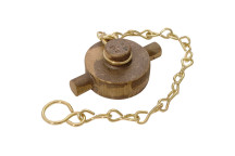 1.1/2\" BSPP GUN METAL BLANK CAP AND CHAIN