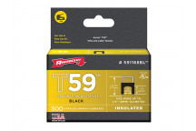 Arrow T59 Insulated Staples Black 6 x 6mm Box 300