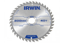 IRWIN Construction Circular Saw Blade 200 x 30mm x 40T ATB