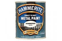 Hammerite Direct to Rust Hammered Finish Metal Paint White 750ml
