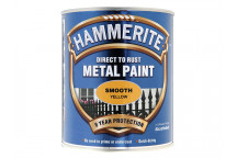 Hammerite Direct to Rust Smooth Finish Metal Paint Yellow 750ml