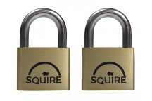 Squire LN5T Lion Brass Padlocks 5-Pin 50mm Twin Pack