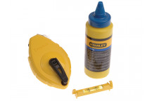 Stanley Tools Chalk Line 30m, Blue Chalk & Level