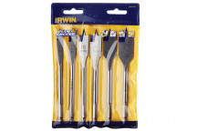 IRWIN Blue Groove 4X Flat Bit Set, 6 Piece