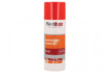 PlastiKote Trade Quick Dry Acrylic Spray Paint Gloss Red 400ml