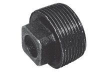 1.1/2\"BSPT MALE SOLID PLUG FIG148 BLACK