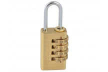 Faithfull Brass Combination Padlock 20mm