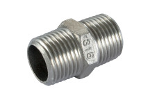 ST.STEEL EQUAL HEX NIPPLE 1/4\" BSPTMALE