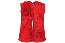 Lined Red Welders Gauntlet, Extended Cuff WGR-16